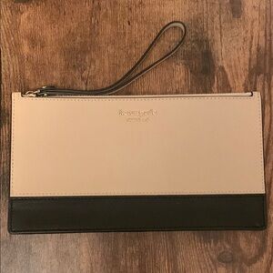 Kate Spade Beige and Black Wristlet